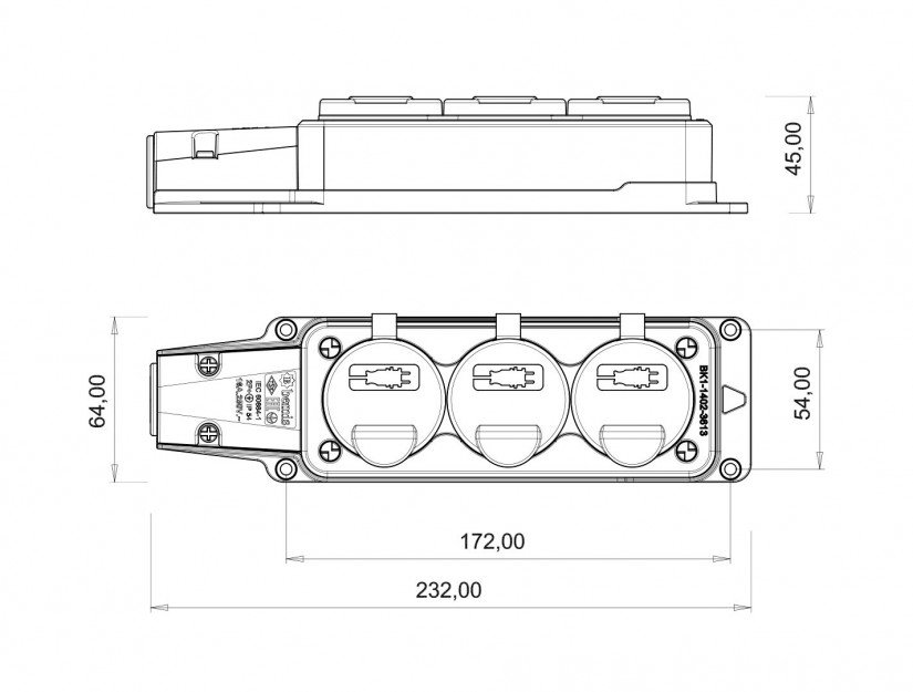 Bemis Üçlü Kauçuk Grup IP54 BK1-1402-3613